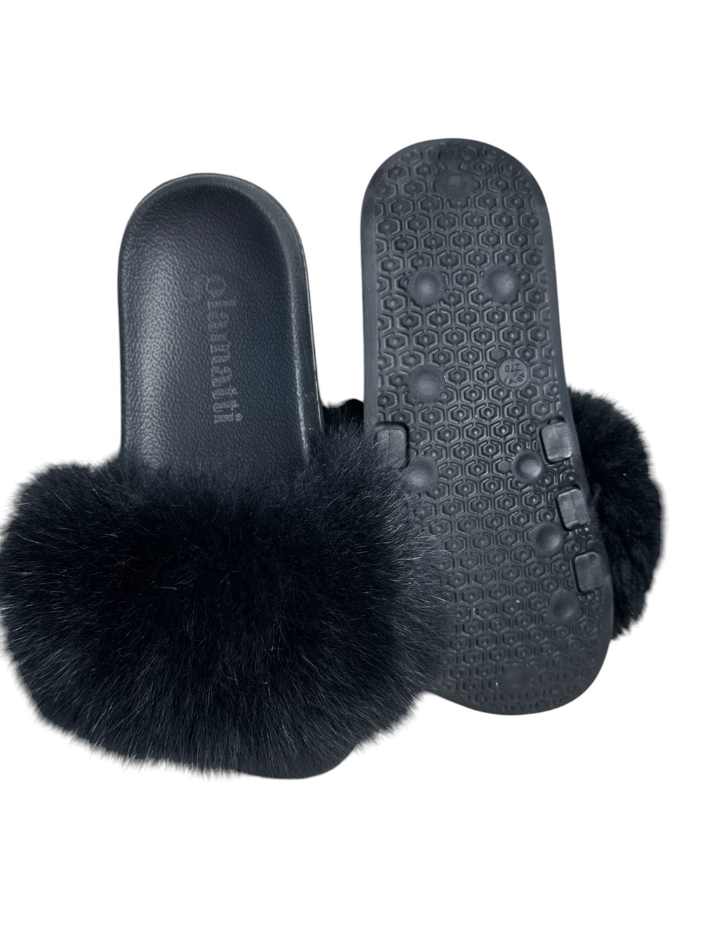 Glamanii Black Fluffy Fox Fur
Slide Sandals - Picture 7 of 10